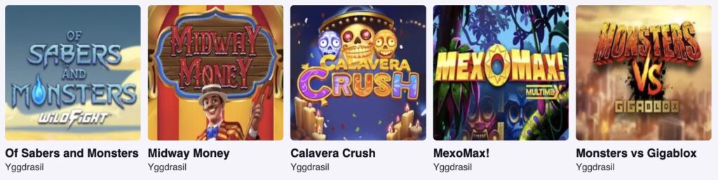 yggdrasil nya slots casinochecken